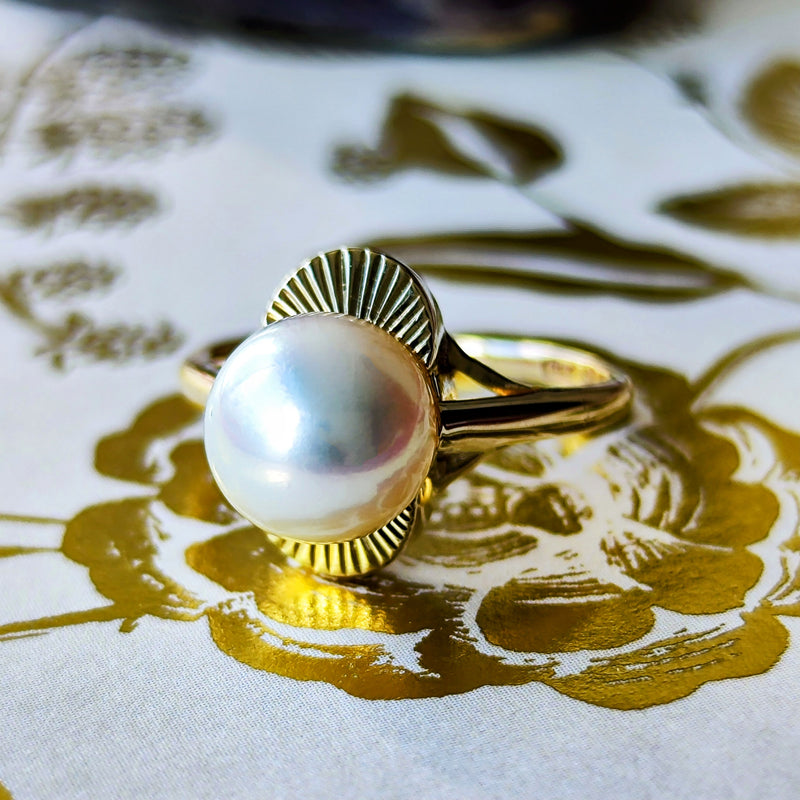 MIKIMOTO ミキモト あこや真珠 ヴィンテージリング