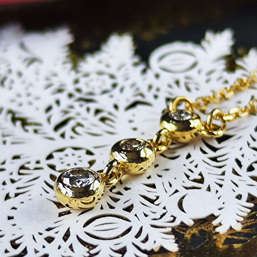 MIKIMOTO ミキモト ダイヤモンド スリーストーン ネックレス