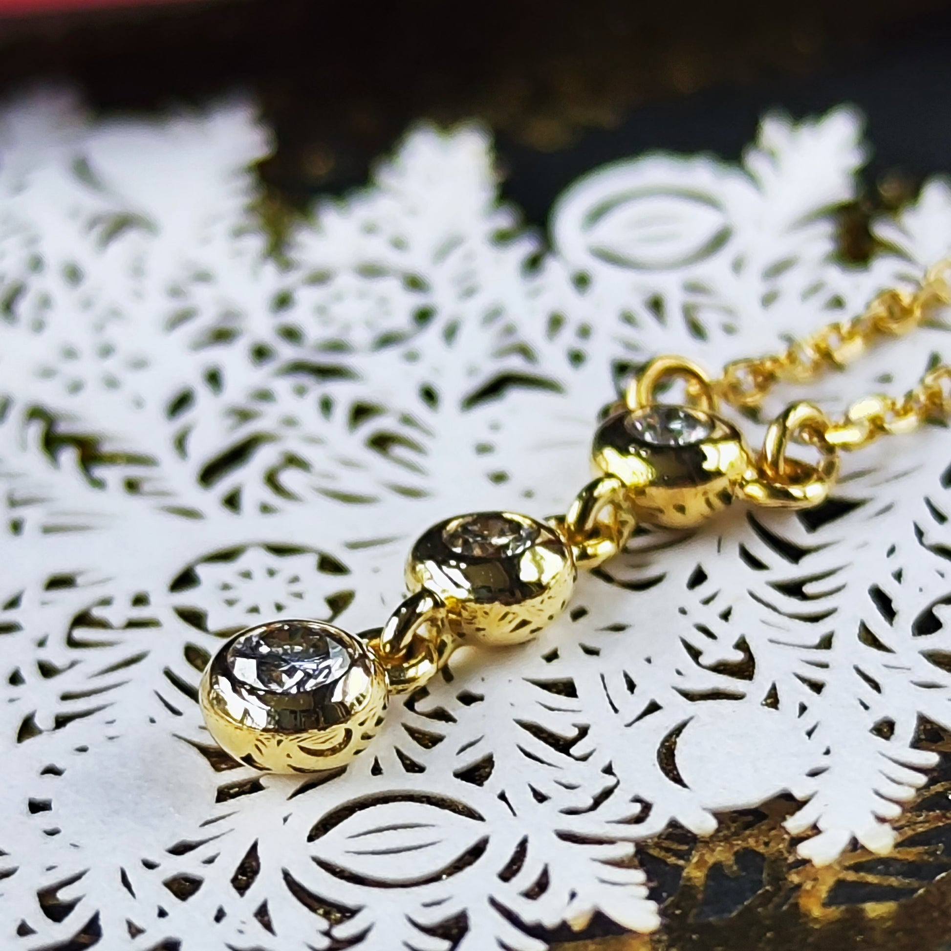 MIKIMOTO ミキモト ダイヤモンド スリーストーン ネックレス