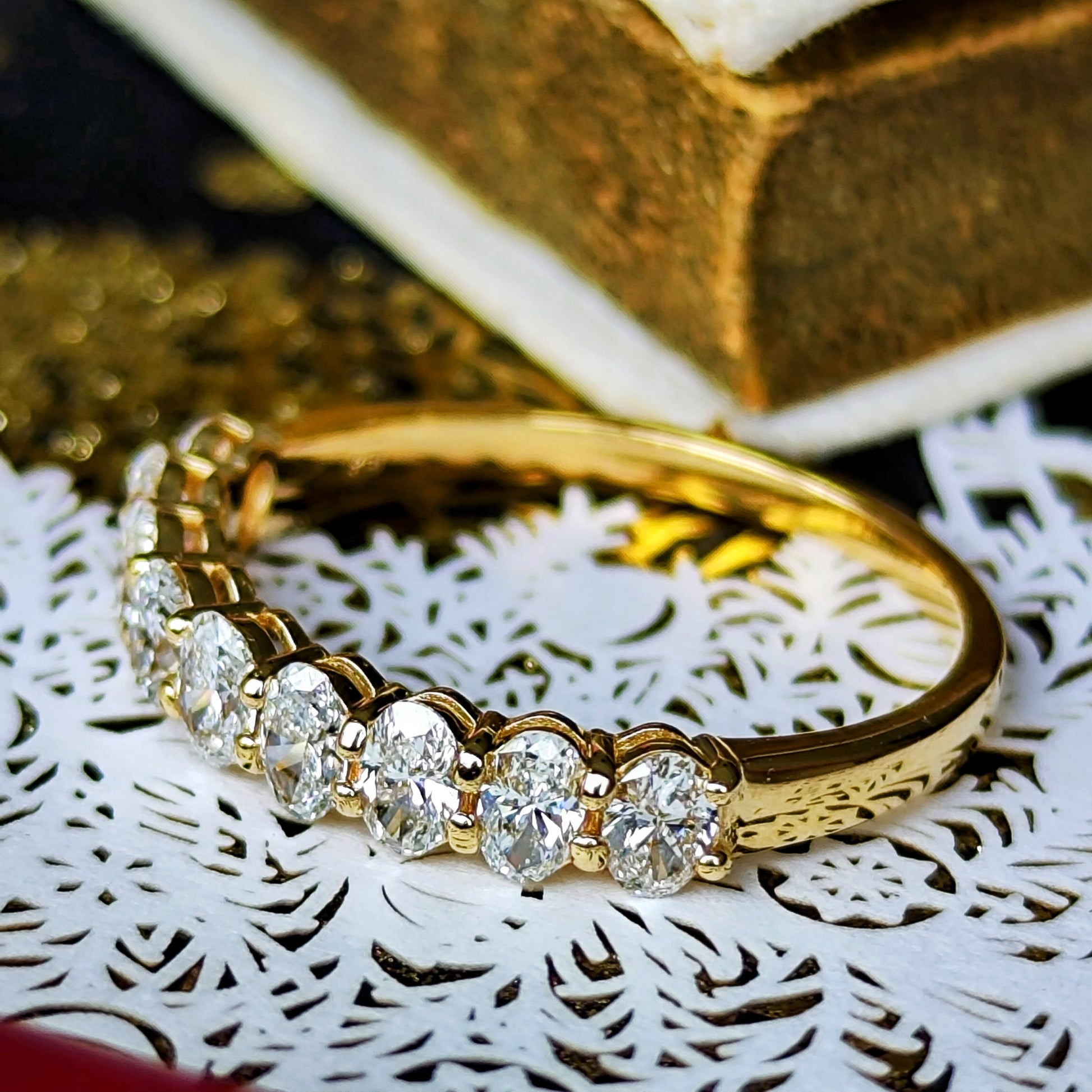天然ダイヤモンド オーバルカット 0.83ct 18金リング