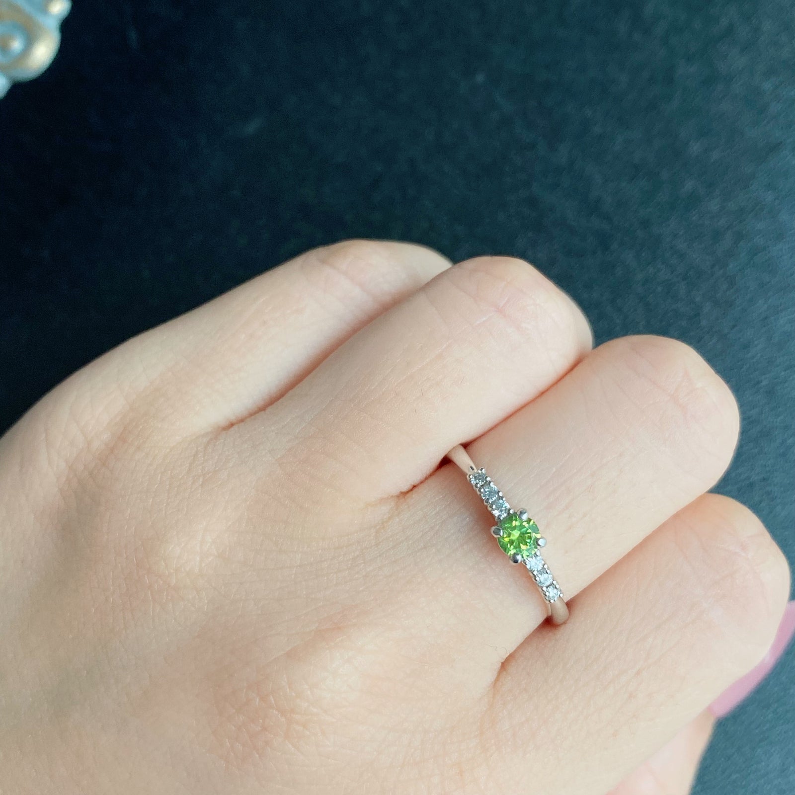 天然デマントイドガーネット 天然ダイヤモンド リング – Mico宝飾店