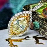 【イエローダイヤ】天然ダイヤモンド ネックレス 18金