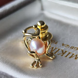 MIKIMOTO ミキモト カエルモチーフ ピンブローチ