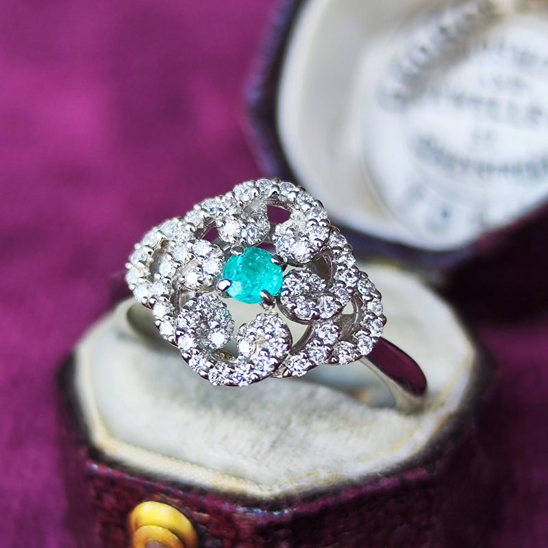 【ブラジル産 GIA】天然パライバトルマリン 天然ダイヤモンド リング