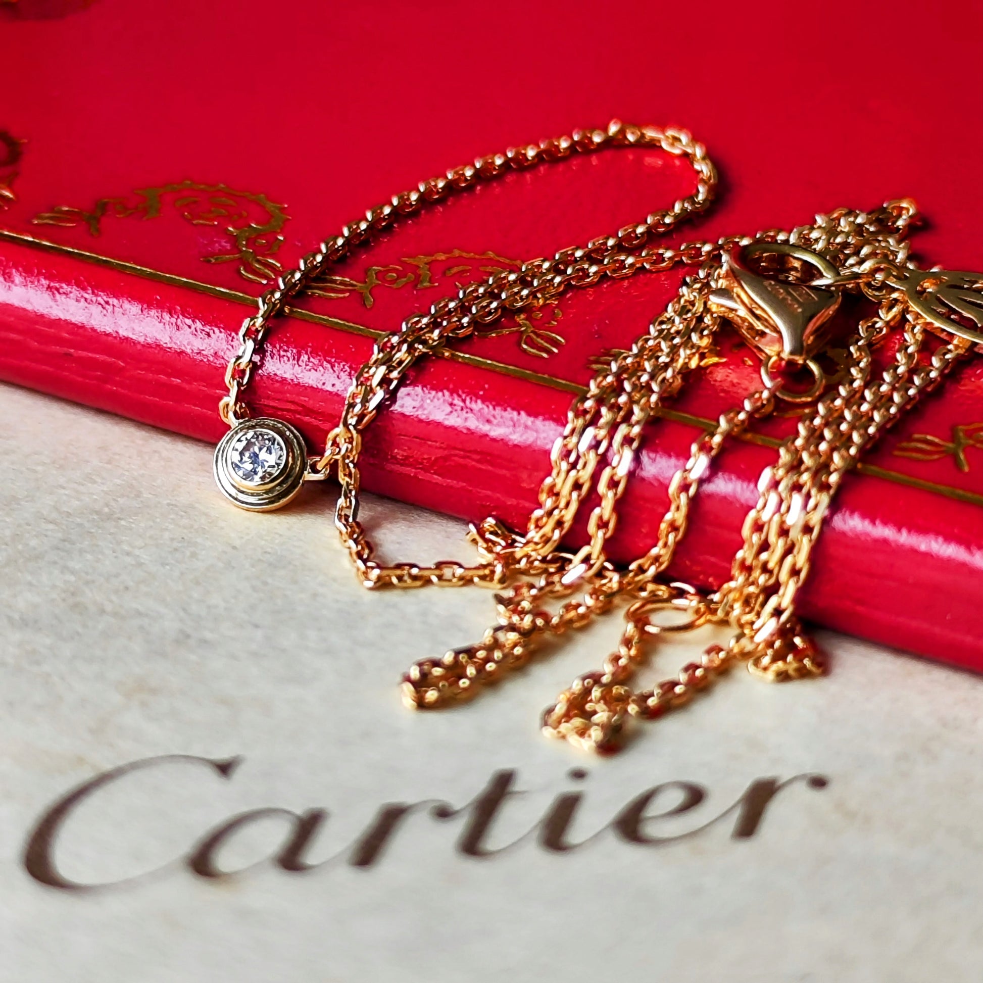 Cartier カルティエ ダムールネックレス XS 18金PG