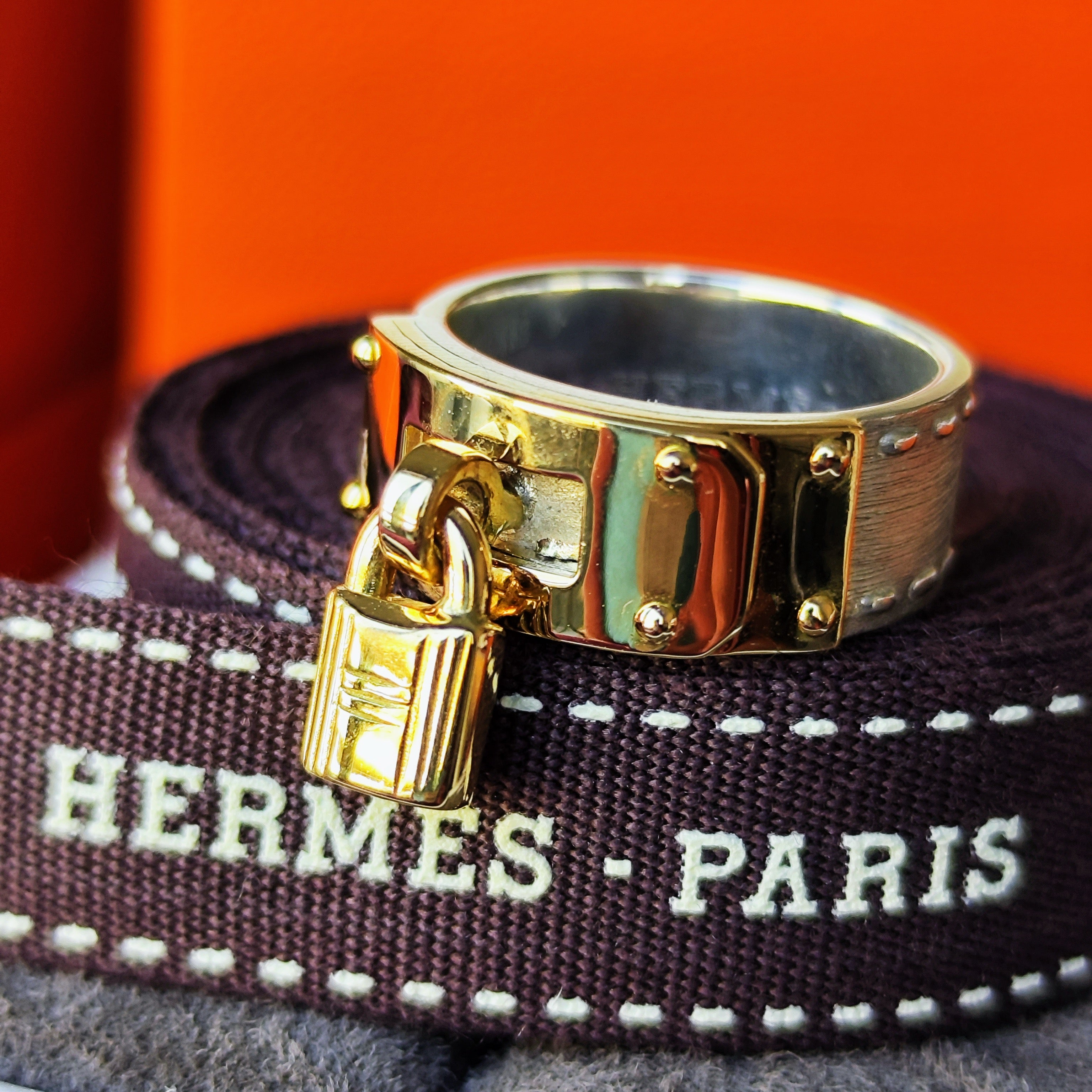 【新品未使用】HERMES エルメス　ケリー　カデナ　リング　サイズ51 新品未使用】HERMES エルメス ケリー カデナ リング サイズ51