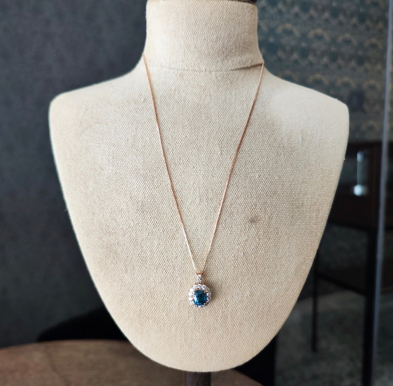 【大粒 4.76ct】天然ジルコン 天然ダイヤモンド ネックレス 18金PG