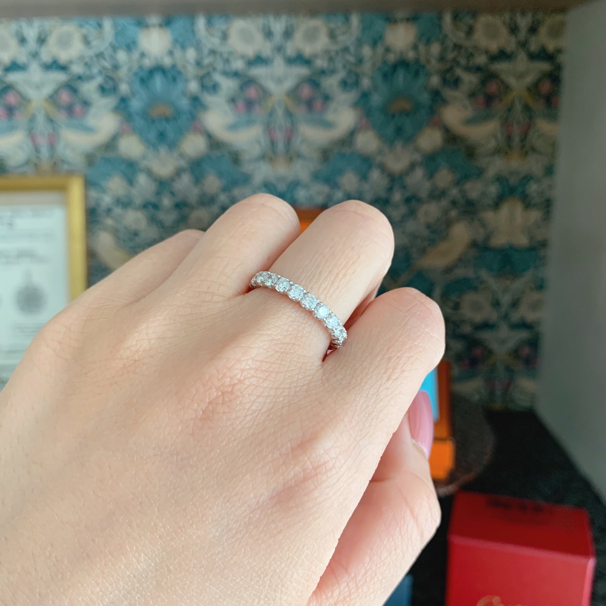 【全石ハート&キューピッド】天然ダイヤモンド 15石 ハーフエタニティリング プラチナ