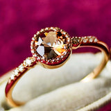 天然アンダリュサイト 天然ダイヤモンド リング