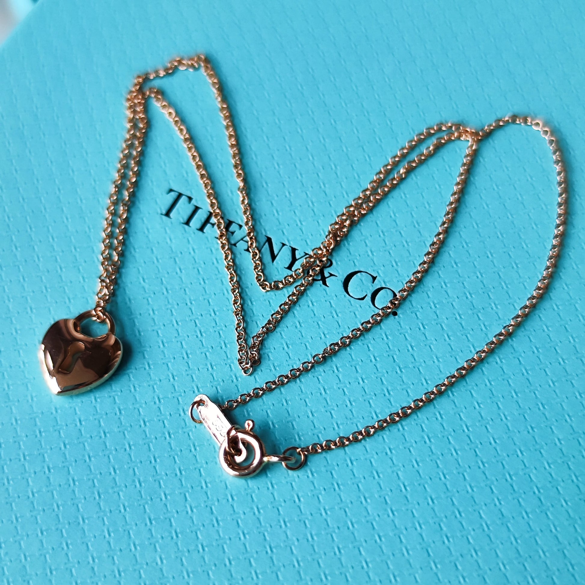 TIFFANY &Co ティファニー ハートロック ネックレス 18金PG