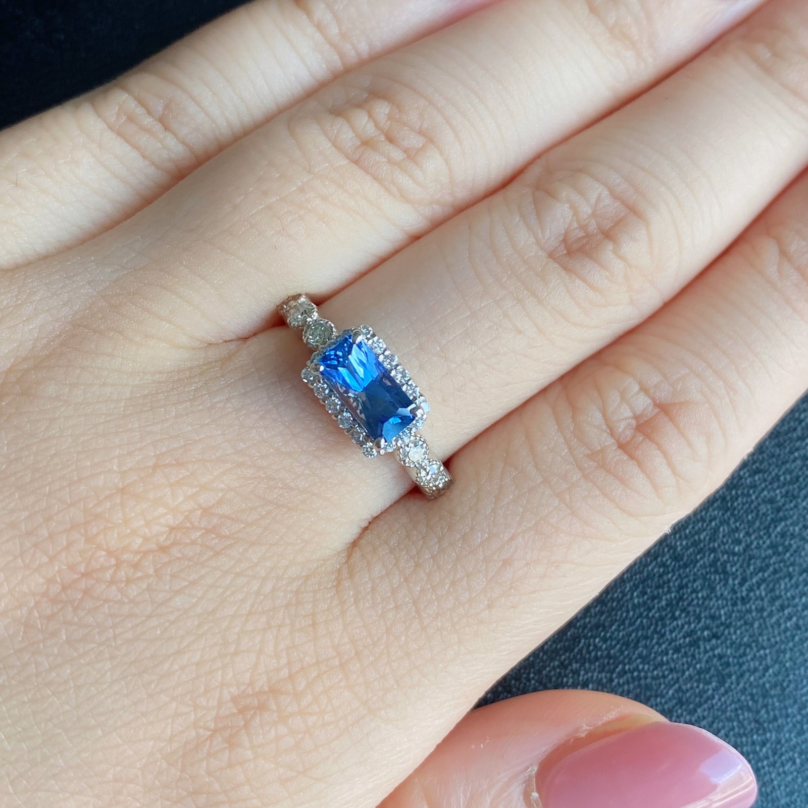 天然サファイア 1.13ct 天然ダイヤモンド リング – Mico宝飾店