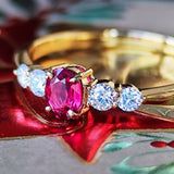 【非加熱 ピジョンブラッド】天然ルビー 天然ダイヤモンド リング