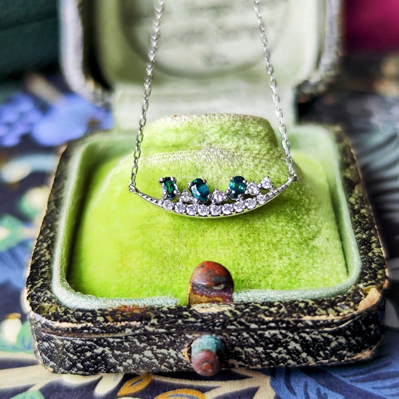 【初期の頃のルース】天然グランディディエライト 天然ダイヤモンド ネックレス