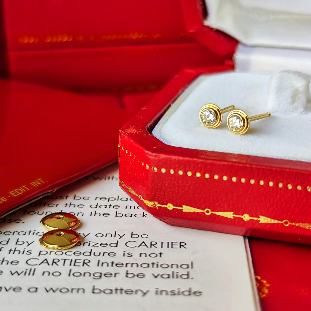 Cartier カルティエ ダムール XS ピアス 18金YG