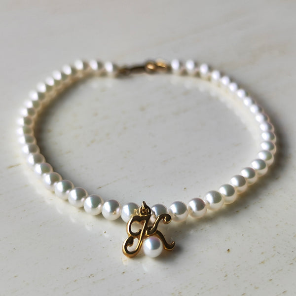 MIKIMOTO ミキモト あこや真珠 ブレスレット チャーム付き