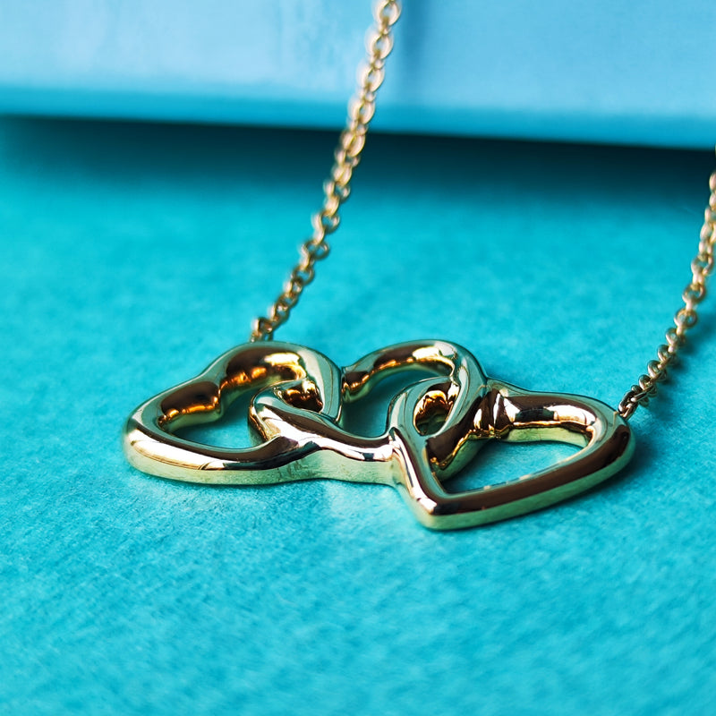 TIFFANY &Co ティファニー トリプルハートネックレス 18金YG