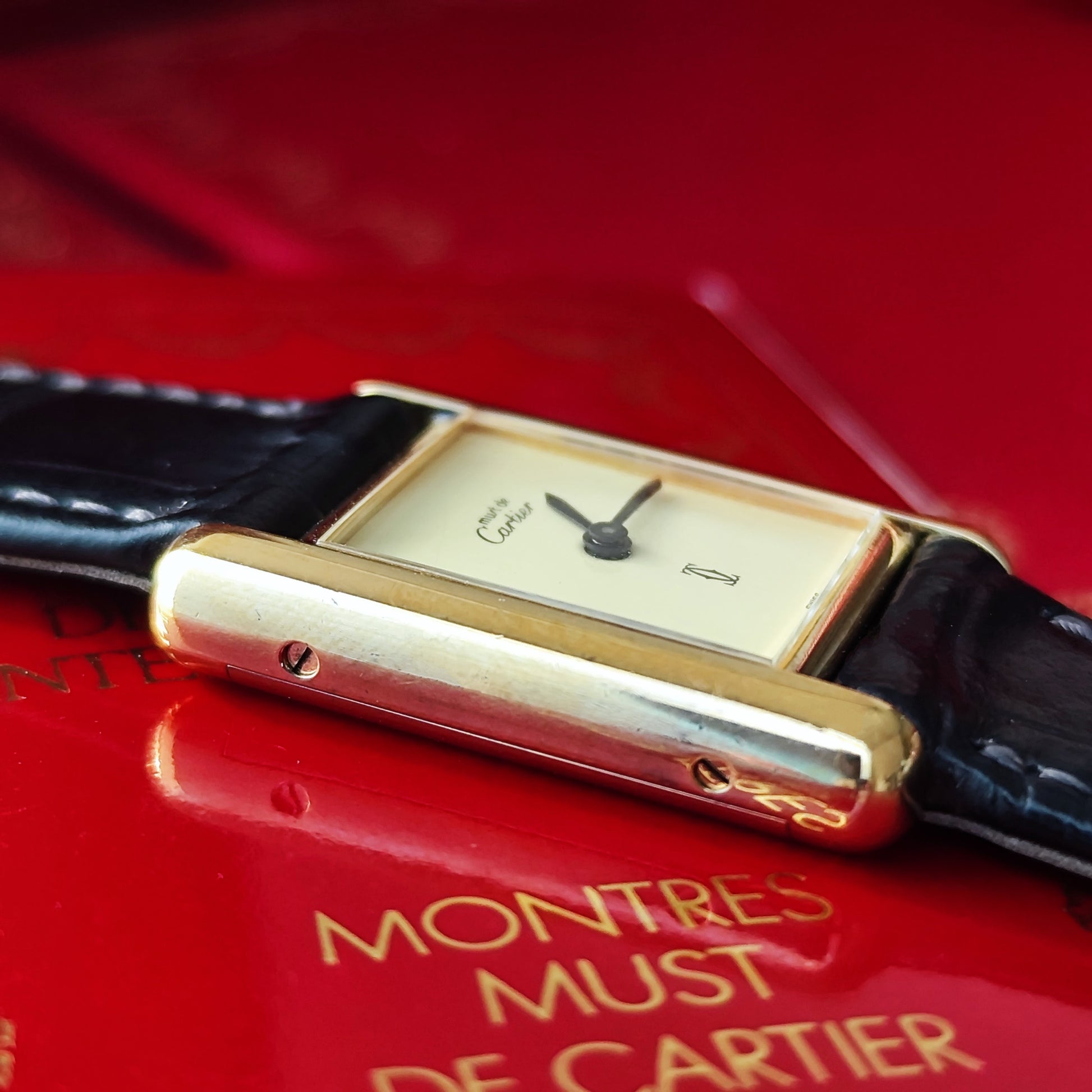 【OH済み】Cartier カルティエ マストタンク アイボリー文字盤 手巻き腕時計