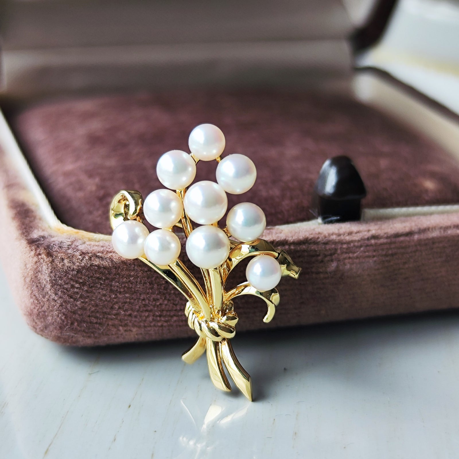 MIKIMOTO ミキモト あこや真珠 花束 ブローチ – Mico宝飾店