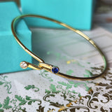 TIFFANY &Co ティファニー ダブルフック サファイア ダイヤモンド 18金YG