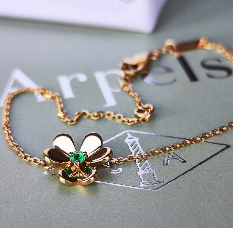 Van Cleef & Arpels ヴァンクリーフ&アーペル フリヴォル ミニ エメラルド ブレスレット