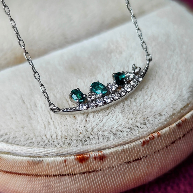 【初期の頃のルース】天然グランディディエライト 天然ダイヤモンド ネックレス