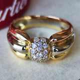 【Vintage Cartier】カルティエ LIVIA
リヴィア スリーカラー ダイヤモンドリング 11号
