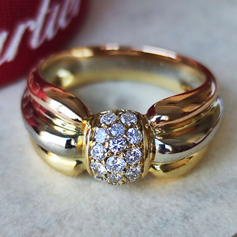 【Vintage Cartier】カルティエ LIVIA
リヴィア スリーカラー ダイヤモンドリング 11号