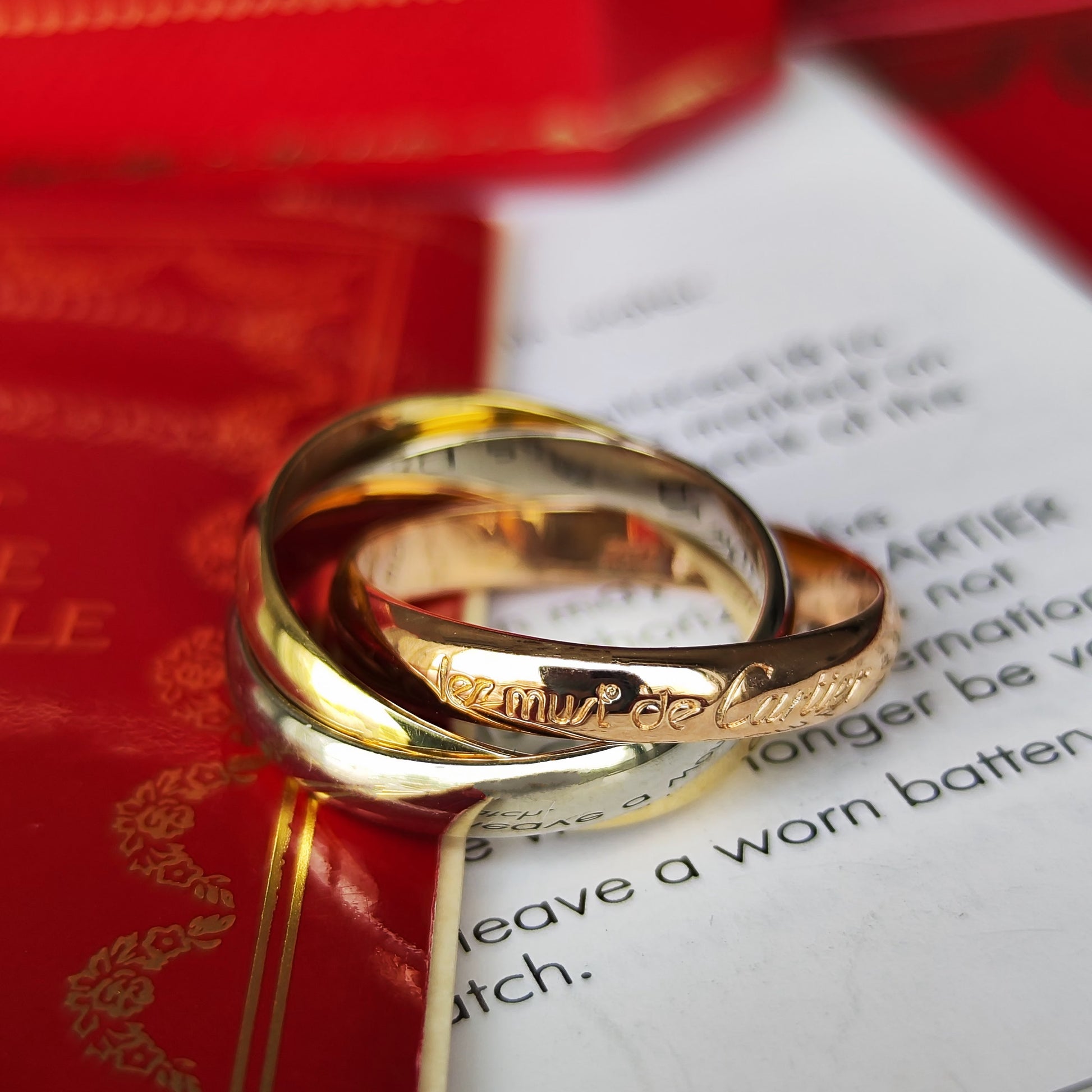 Cartier カルティエ トリニティ スリーカラー リング 54