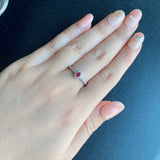 【非加熱 ピジョンブラッド】天然ルビー 天然ダイヤモンド リング