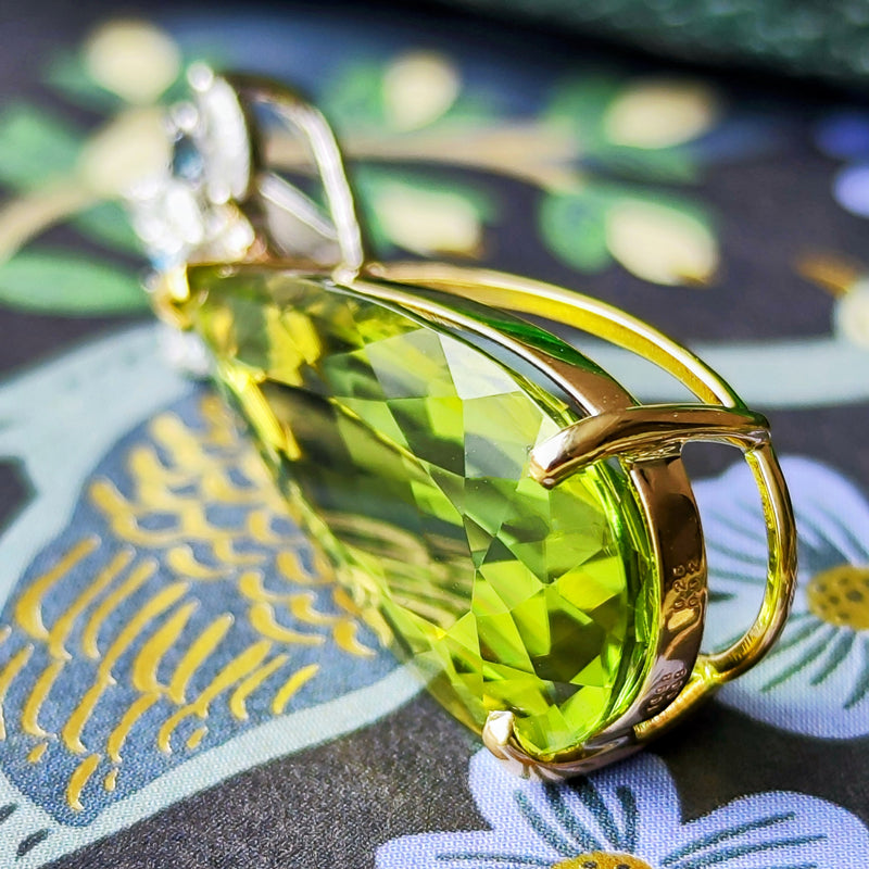 天然トルマリン 10.98ct 天然アレキサンドライト 天然ダイヤモンド ペンダントトップ