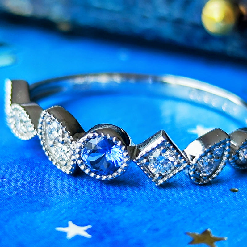 【幻のサファイア ヨーゴ渓谷】天然サファイア 天然ダイヤモンド リング 非加熱