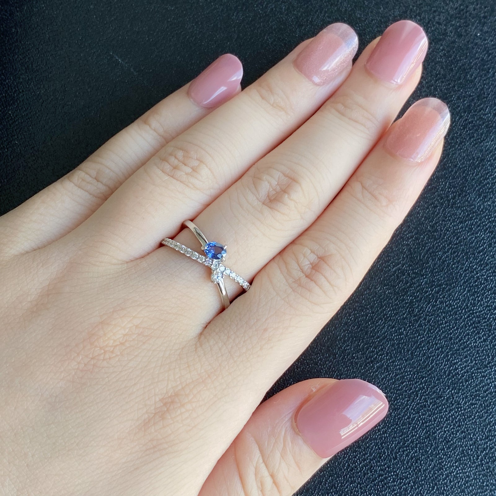 Pt850　天然 サファイアリング　S0.67ct　D0.08ct　ダイヤモンド 幻のサファイア ヨーゴ渓谷】天然サファイア 天然ダイヤモンド