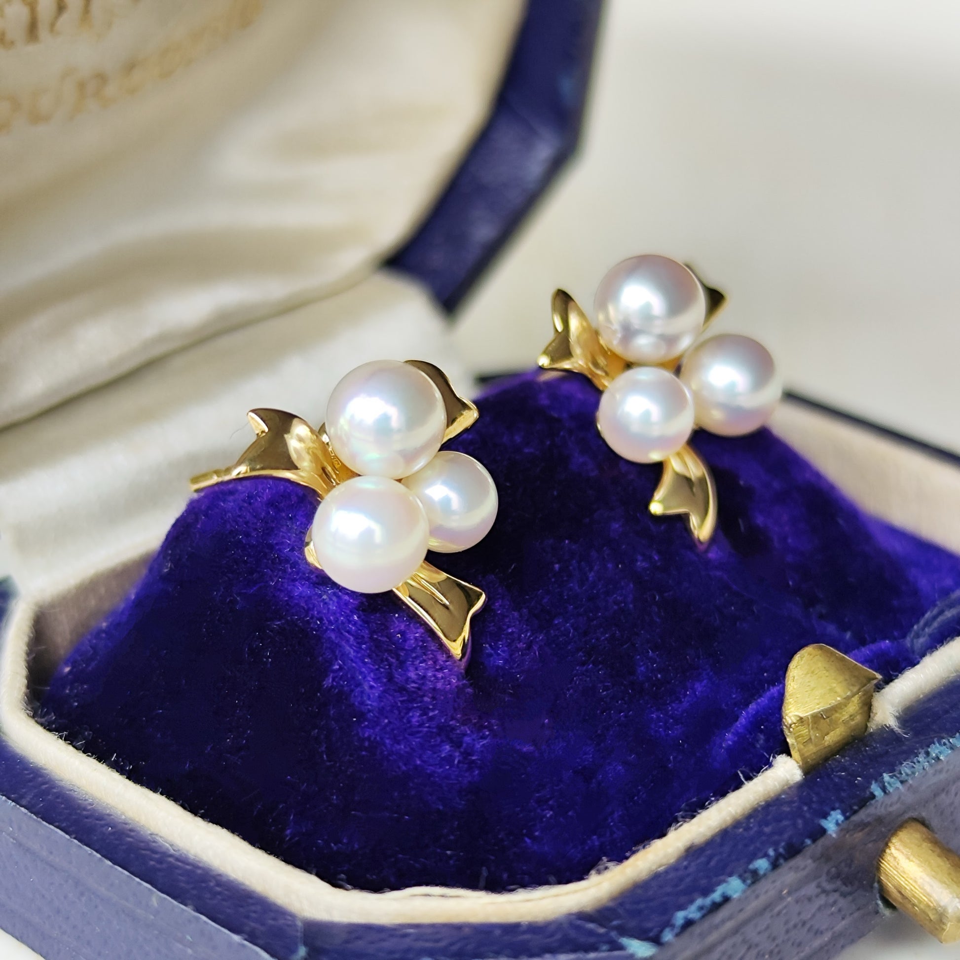 【お値下げ】MIKIMOTO ミキモト あこや真珠 リボンモチーフ ピアス