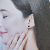 【血赤珊瑚】赤珊瑚 天然ダイヤモンド ピアス