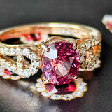 【マラヤガーネット】天然ガーネット 2.39ct 天然ダイヤモンド リング