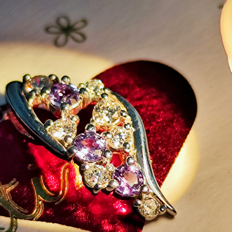 天然アレキサンドライト 天然ダイヤモンド ネックレス