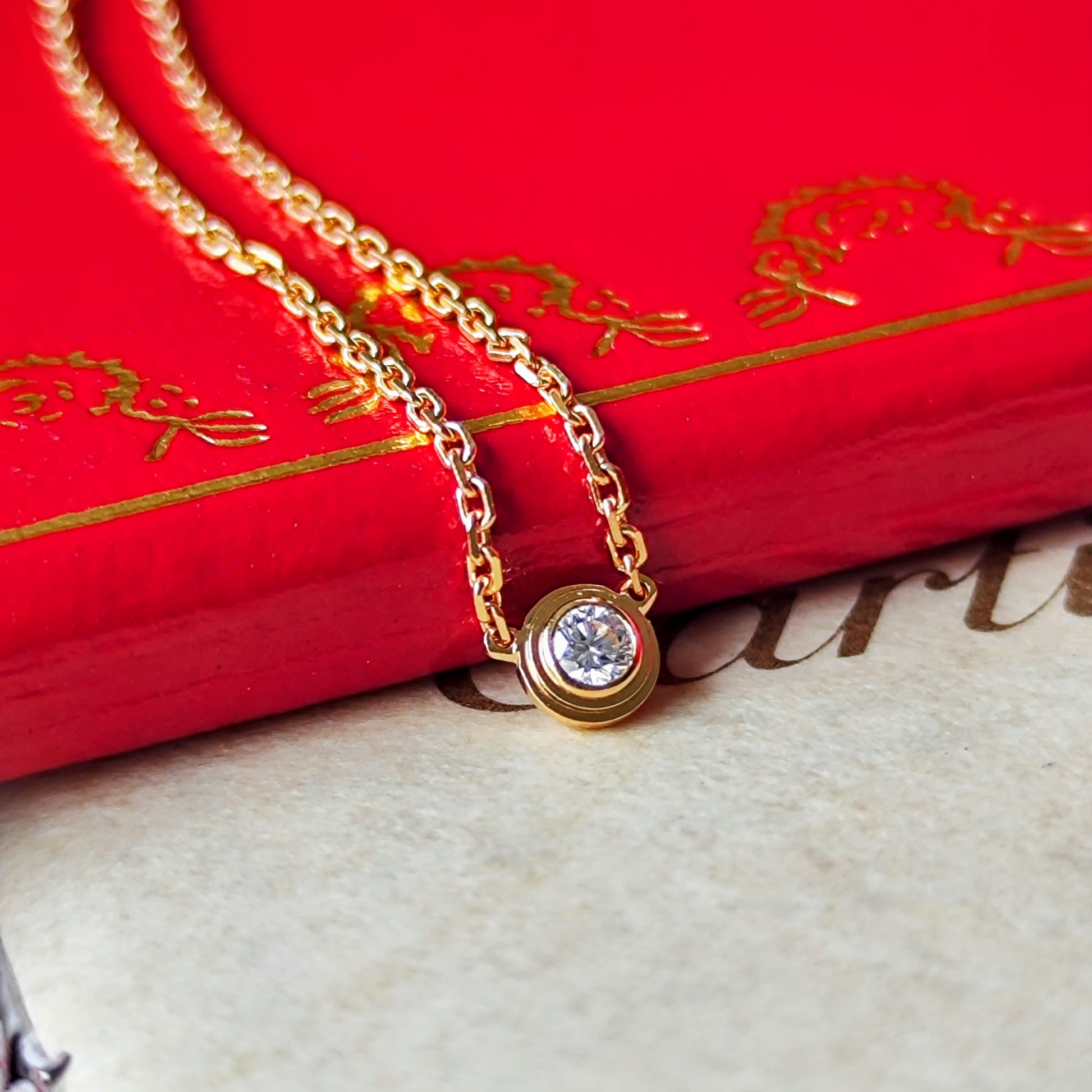 Cartier カルティエ ダムールネックレス XS 18金PG