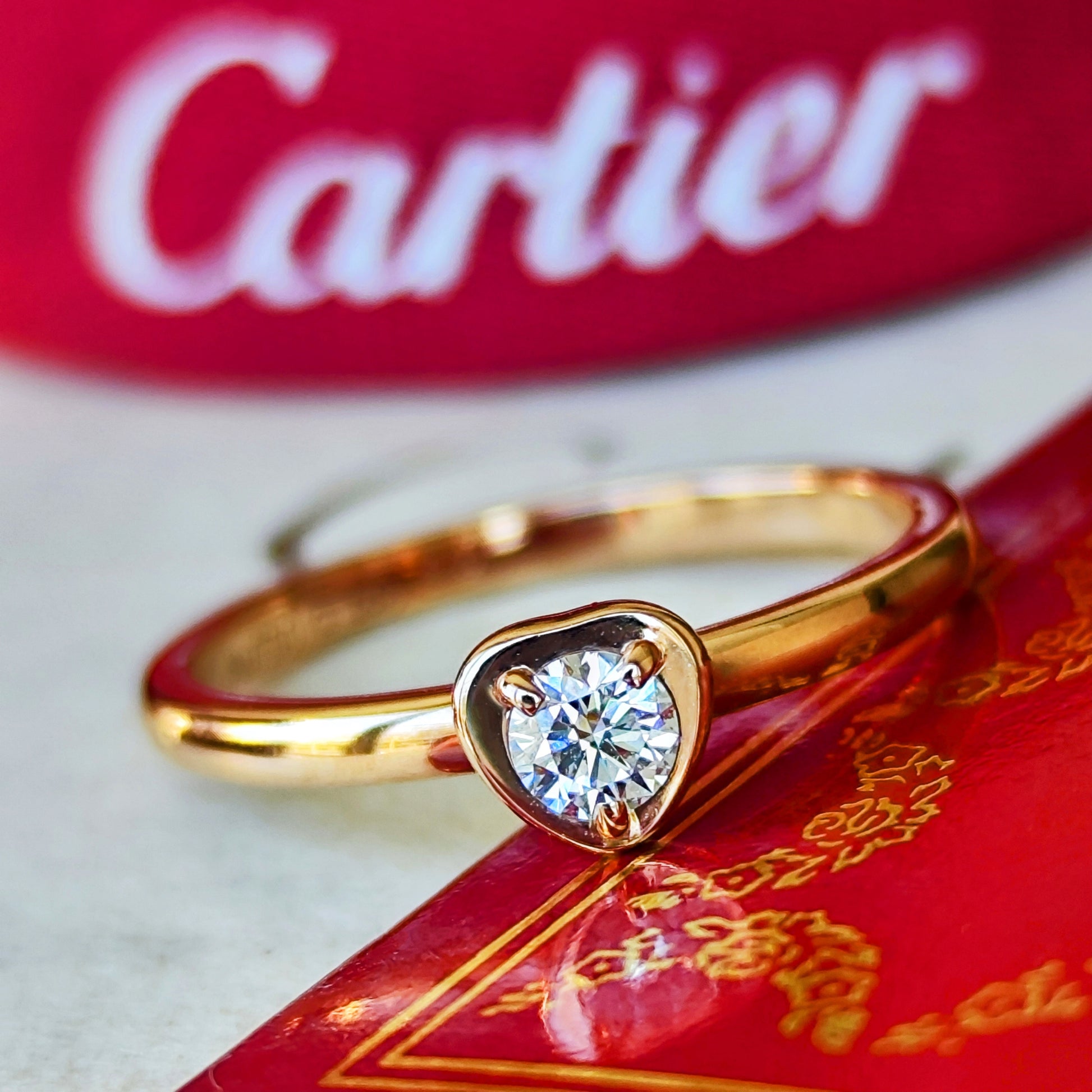 Cartier カルティエ ディアマンレジェ
ドゥハート ダイヤモンドリング 18金 52