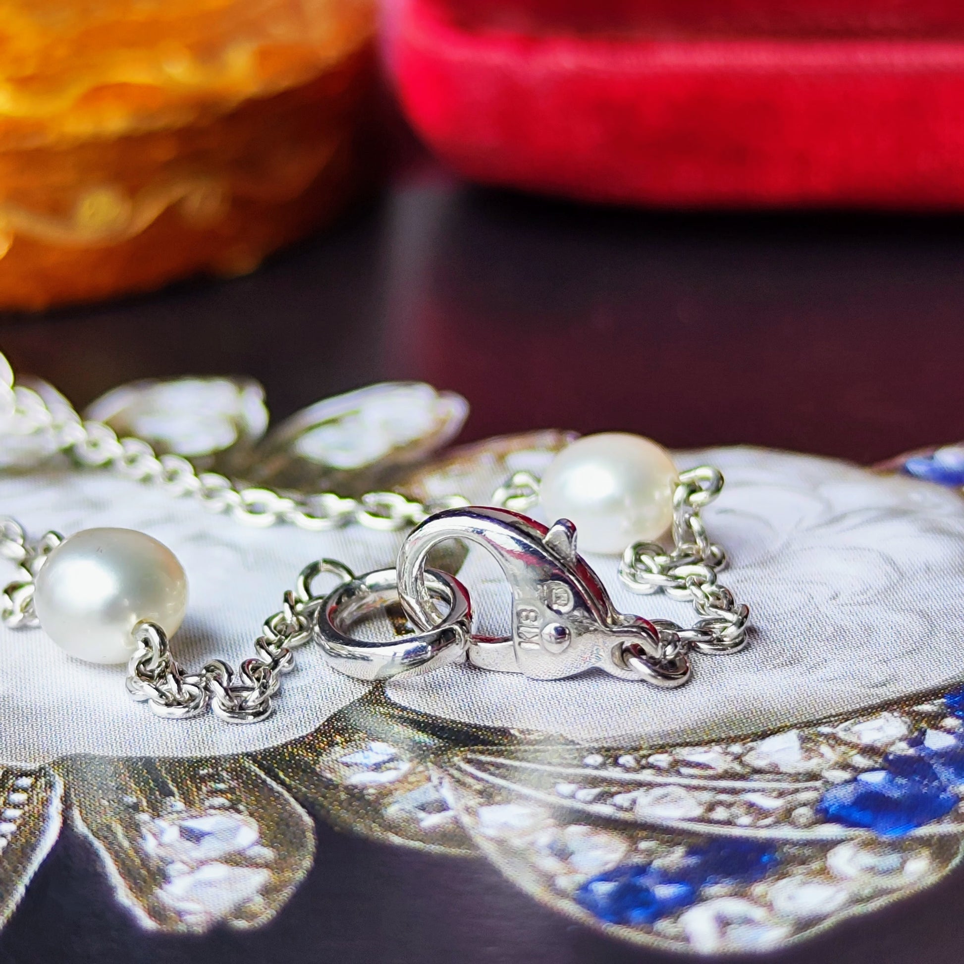 MIKIMOTO ミキモト  白蝶真珠 ブレスレット 18金WG