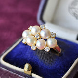 MIKIMOTO ミキモト あこやベビーパール 天然ダイヤモンド リング