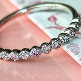 【ピンクダイヤ】天然ダイヤモンド ハーフエタニティリング