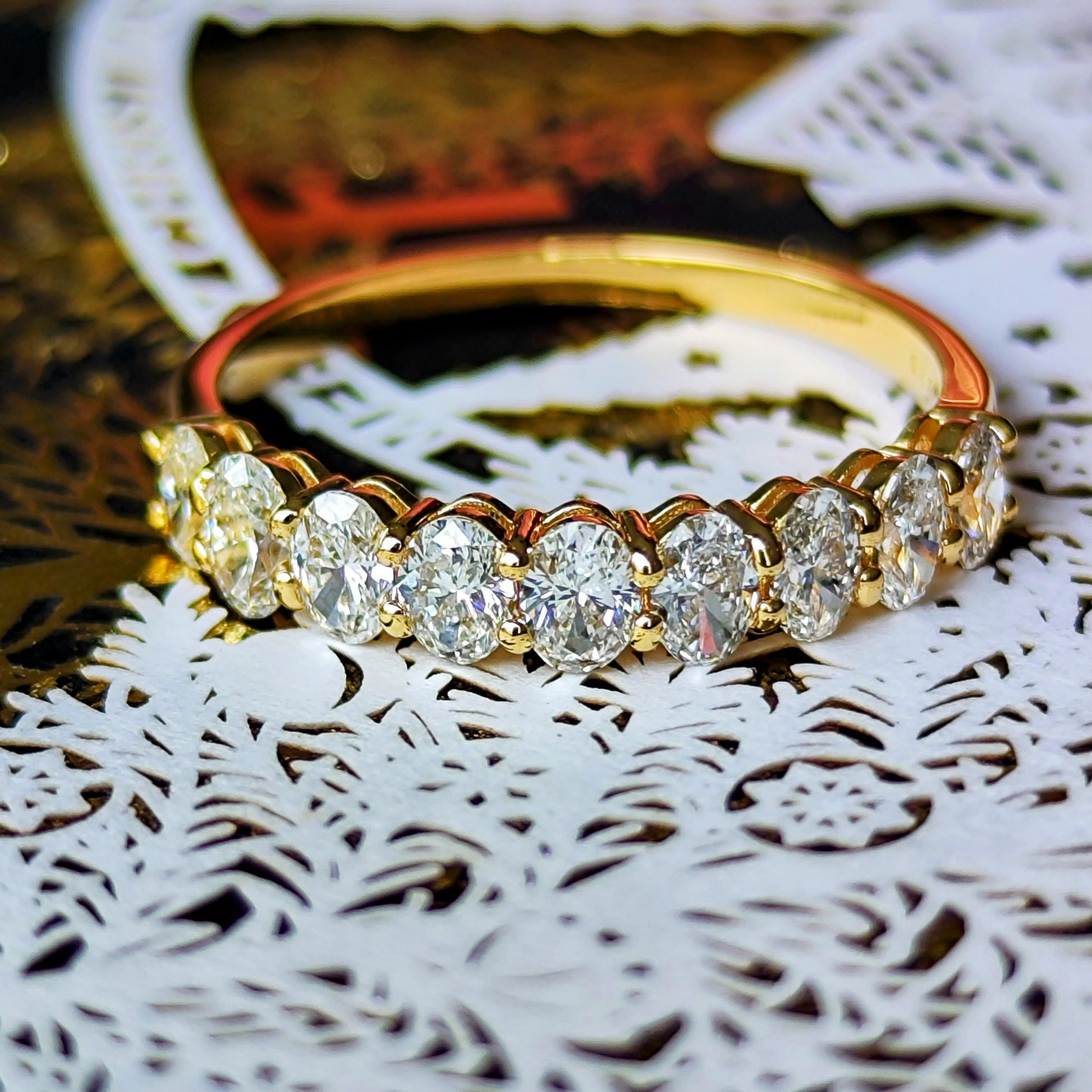 天然ダイヤモンド オーバルカット 0.83ct 18金リング