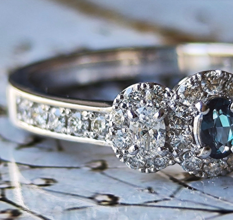 天然アレキサンドライト 天然ダイヤモンド プラチナリング