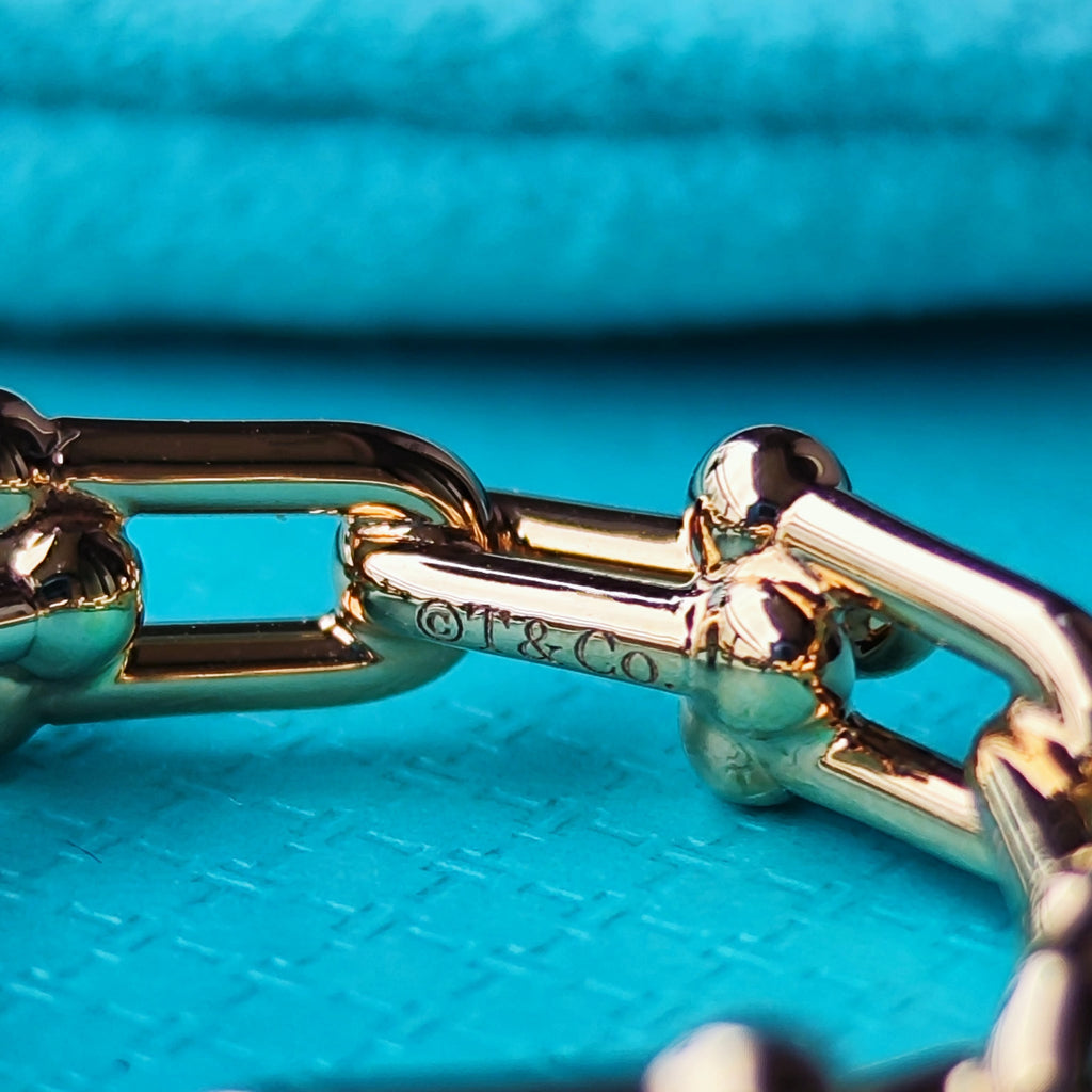 TIFFANY & CO. ティファニー ハードウェア マイクロリンク 18金PG