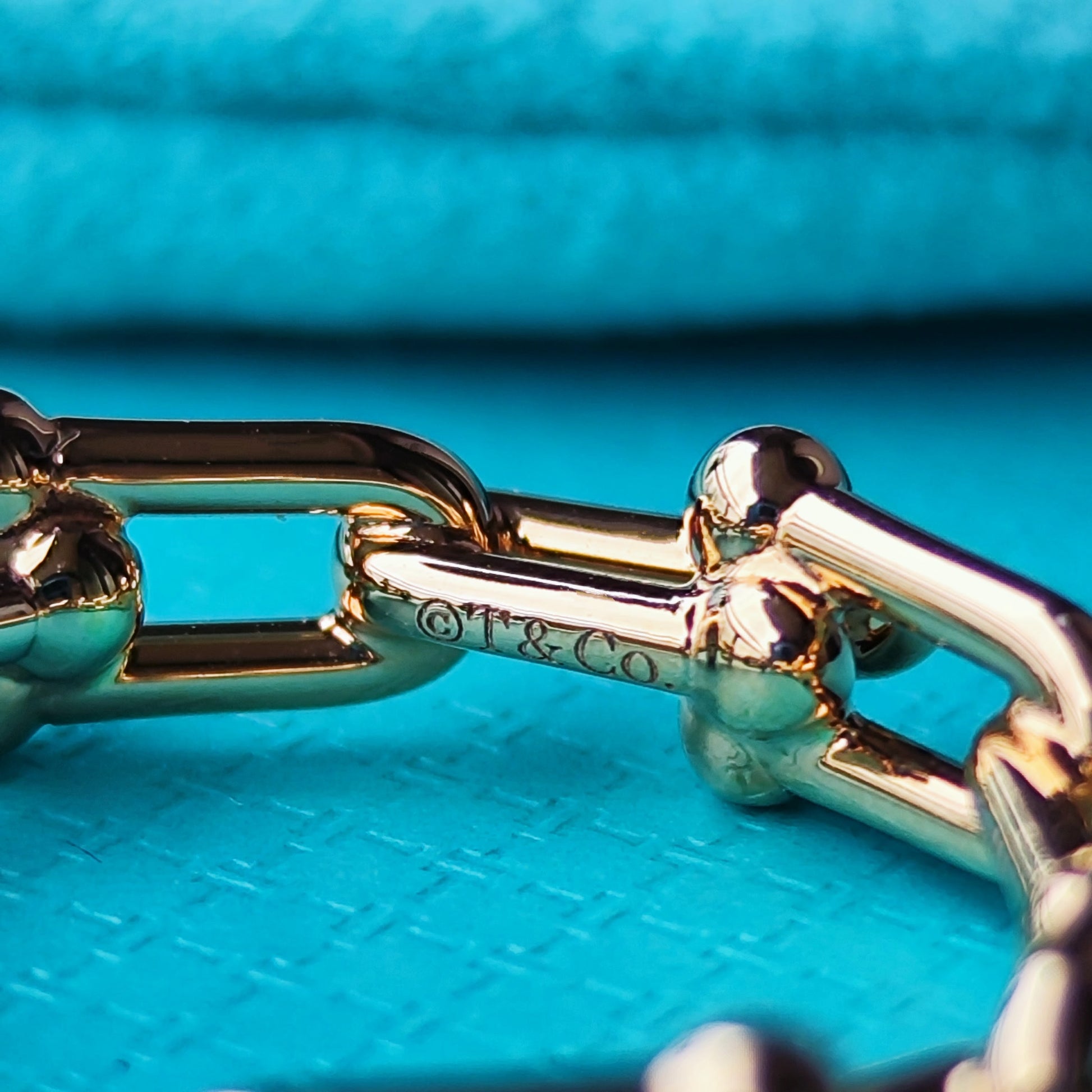 TIFFANY & CO. ティファニー ハードウェア マイクロリンク 18金PG