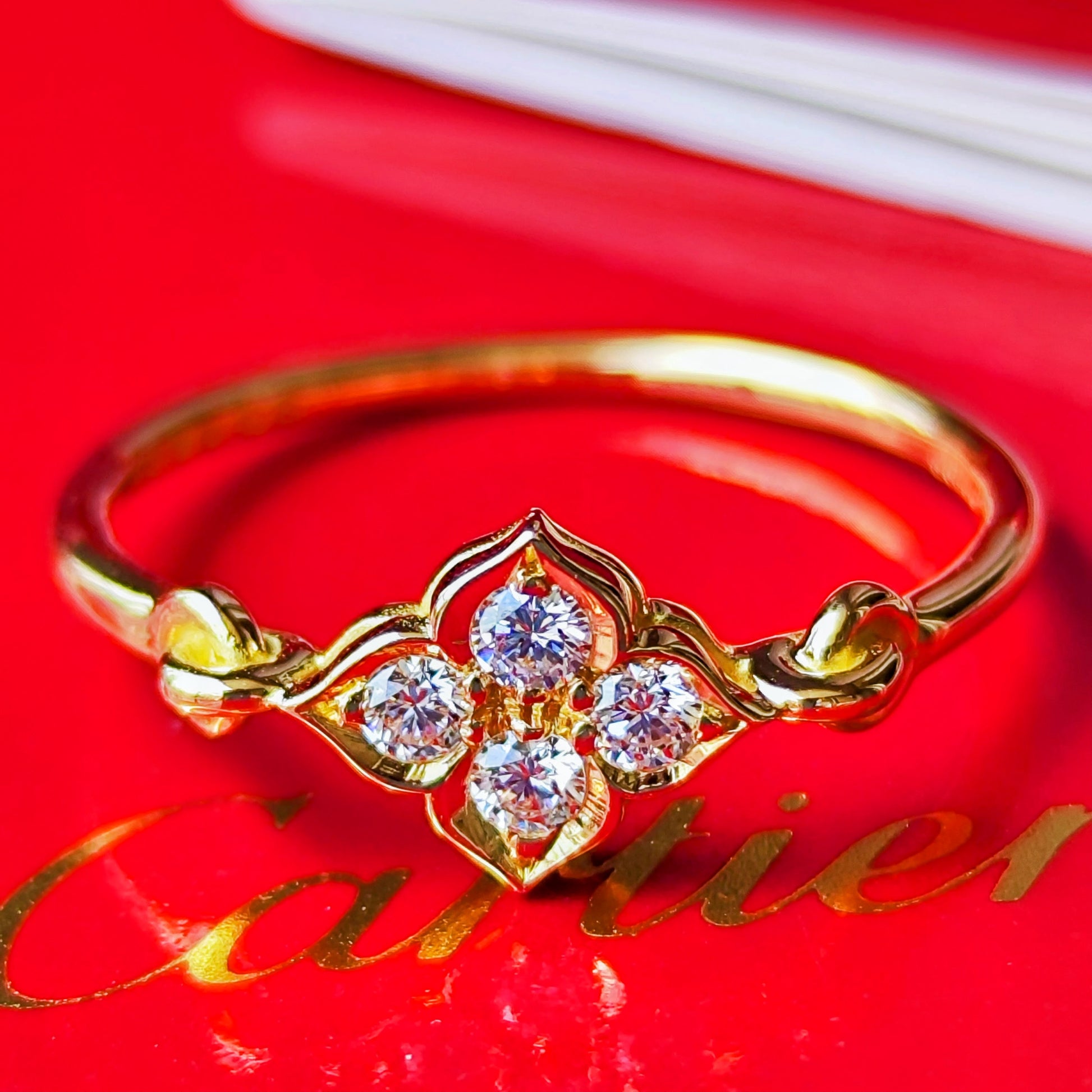 【廃盤Cartier】カルティエ ヒンドゥ ダイヤモンド 18金リング 11号