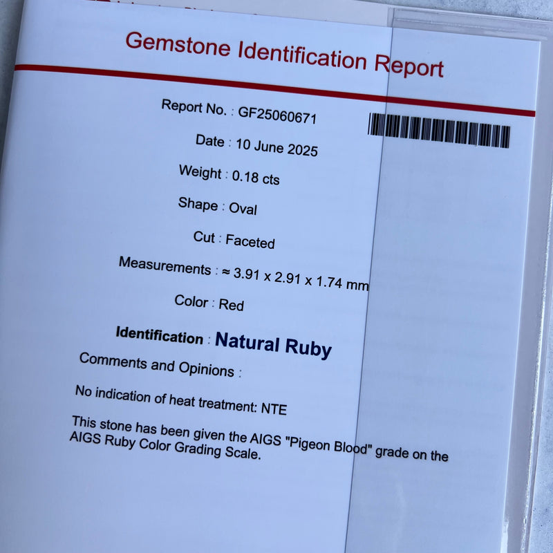 【非加熱 ピジョンブラッド】天然ルビー 天然ダイヤモンド リング