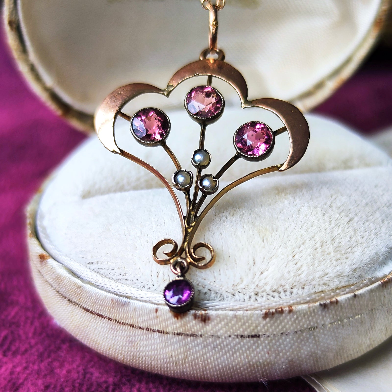 アンティーク　ペンダント　イギリス　アクアマリン　パール アンティークペンダントイギリスアクアマリンパール