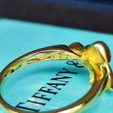 TIFFANY&Co ティファニー リボンリング ダイヤモンド K18YG