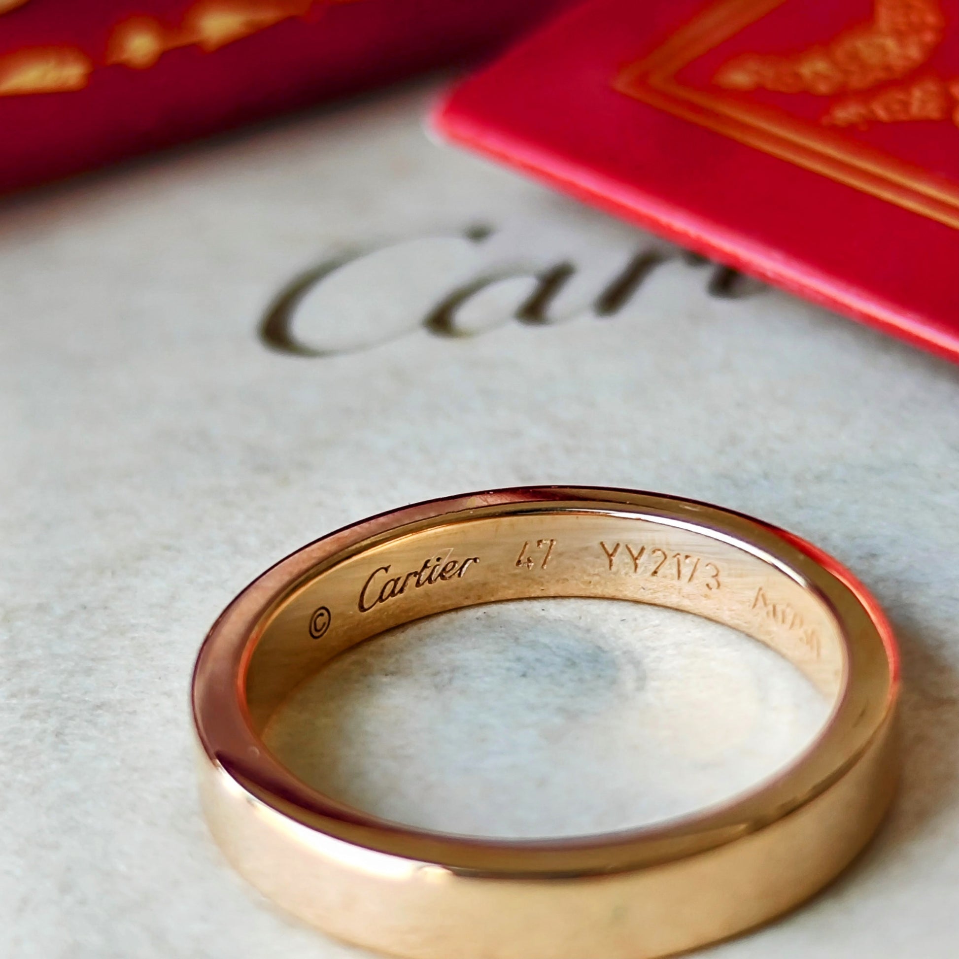 Cartier カルティエ  Cドゥ エングレーブド 18金PG 47